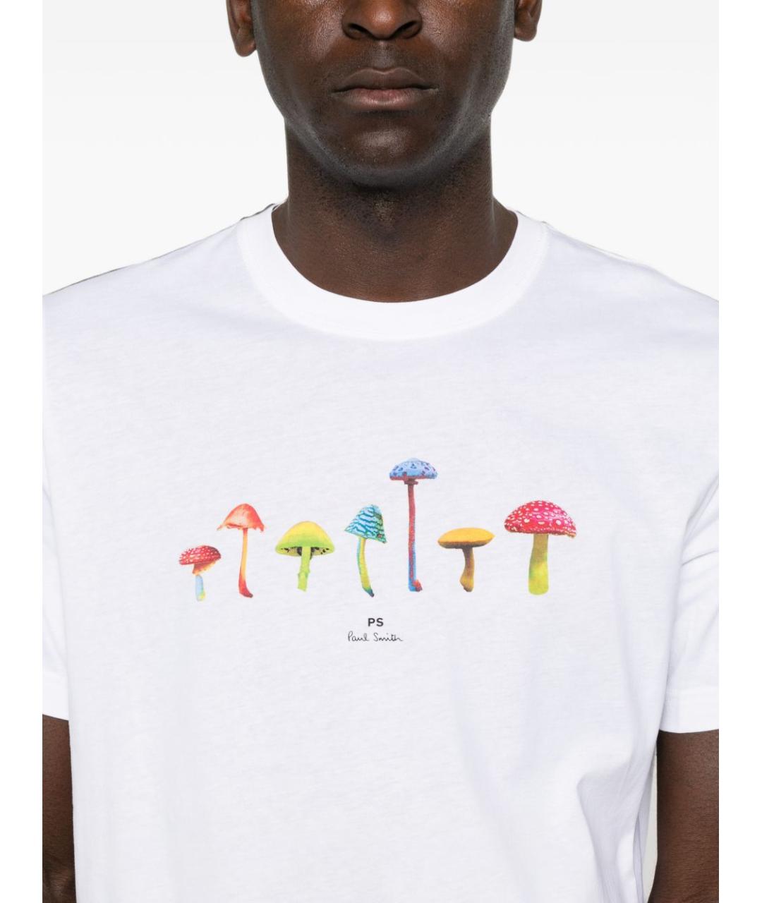 PAUL SMITH Белая хлопковая футболка, фото 4