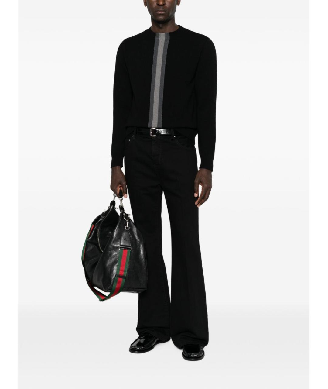 GUCCI Черный шерстяной джемпер / свитер, фото 5