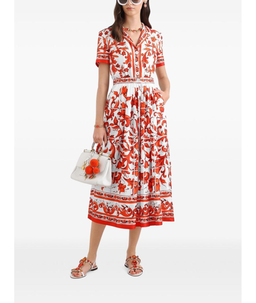 DOLCE&GABBANA Мульти повседневное платье, фото 4