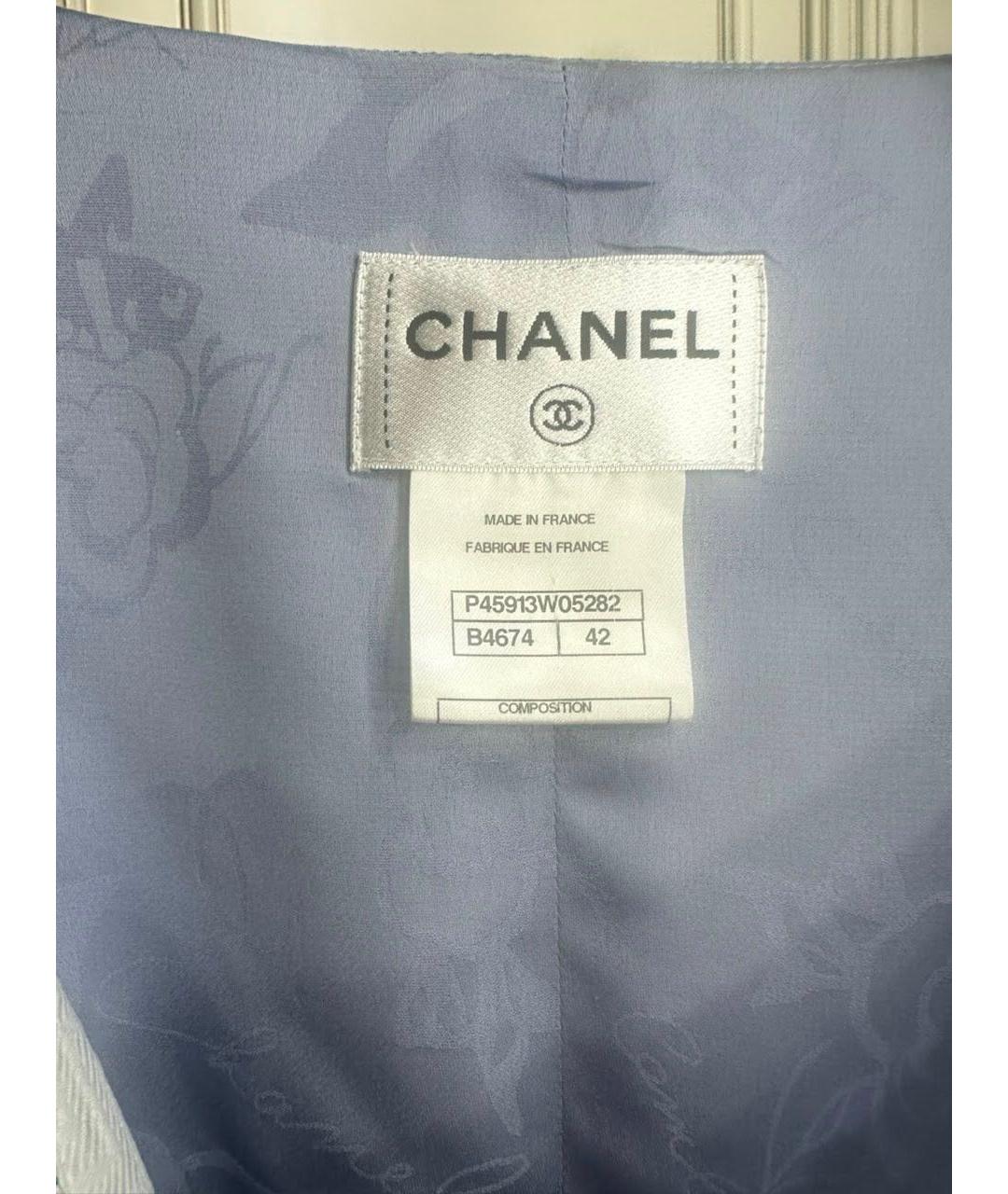 CHANEL Голубое повседневное платье, фото 3