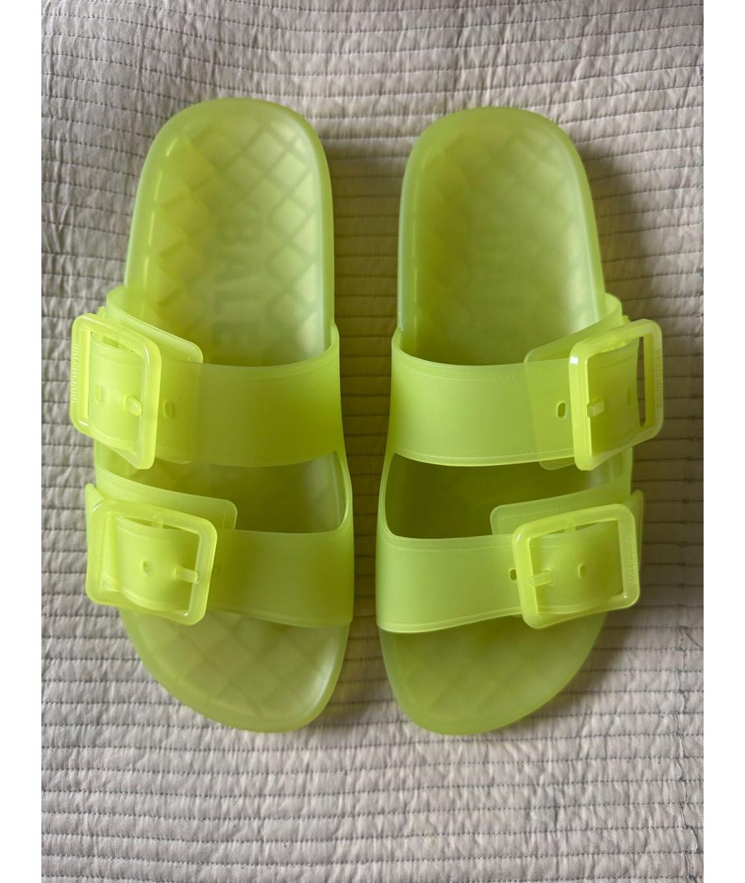 BALENCIAGA Желтые резиновые сандалии, фото 5