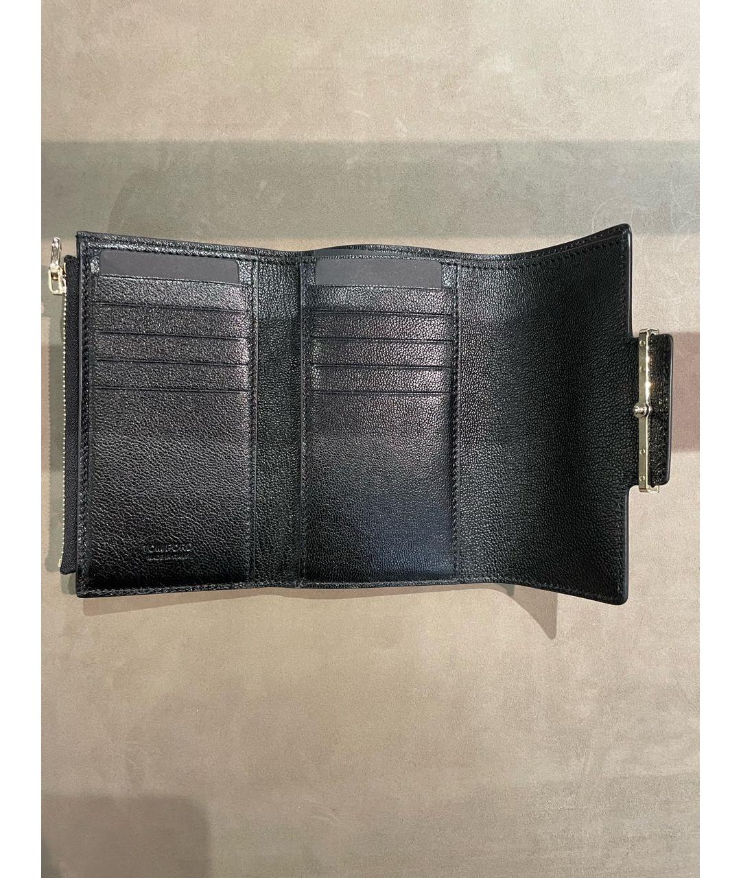 TOM FORD Черный кожаный кошелек, фото 2