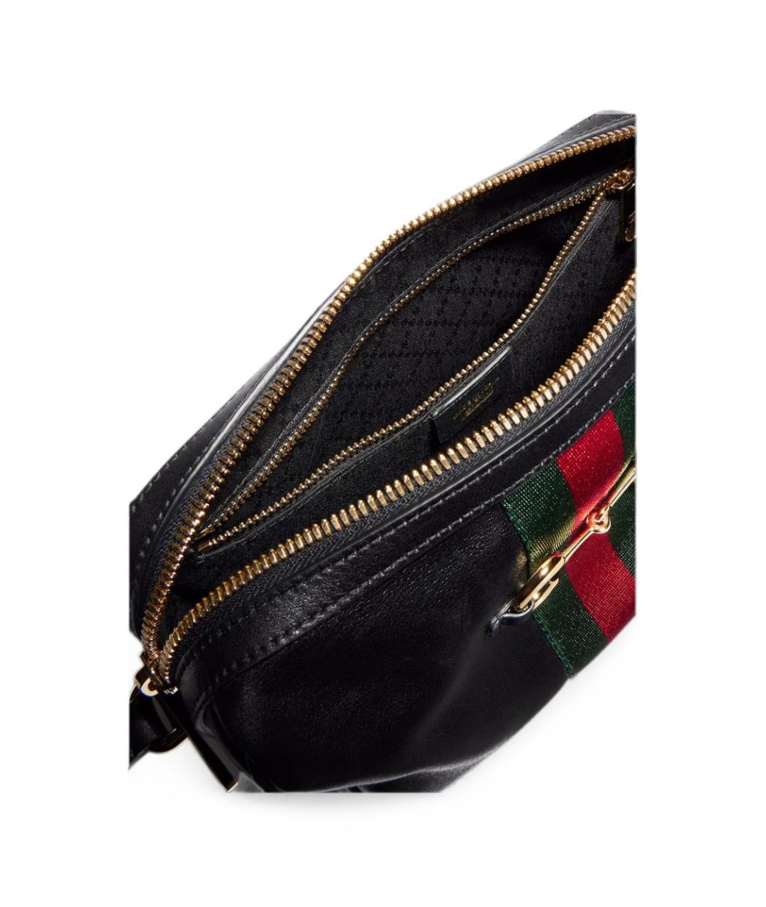 GUCCI Черная кожаная сумка тоут, фото 3