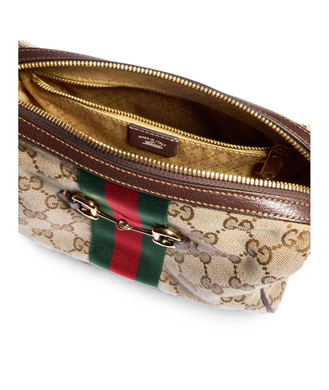 GUCCI Бежевая синтетическая сумка через плечо, фото 4