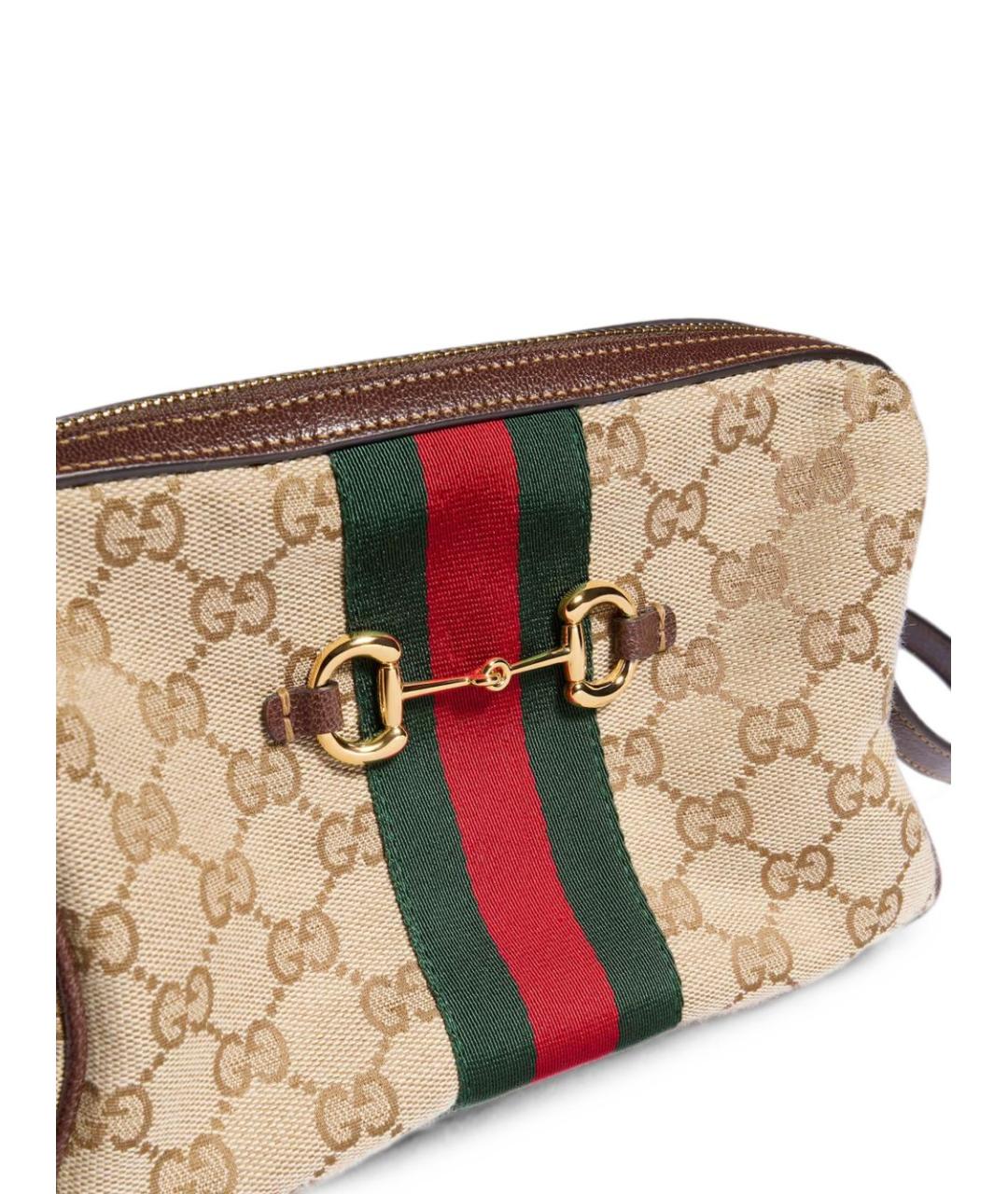 GUCCI Бежевая синтетическая сумка через плечо, фото 6