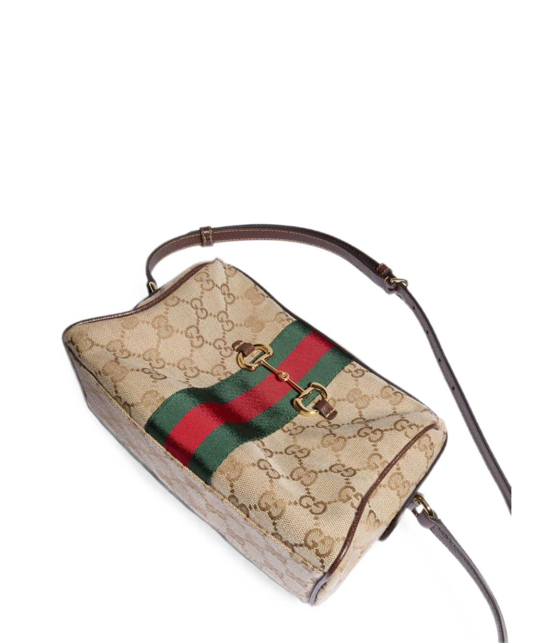 GUCCI Бежевая синтетическая сумка через плечо, фото 5
