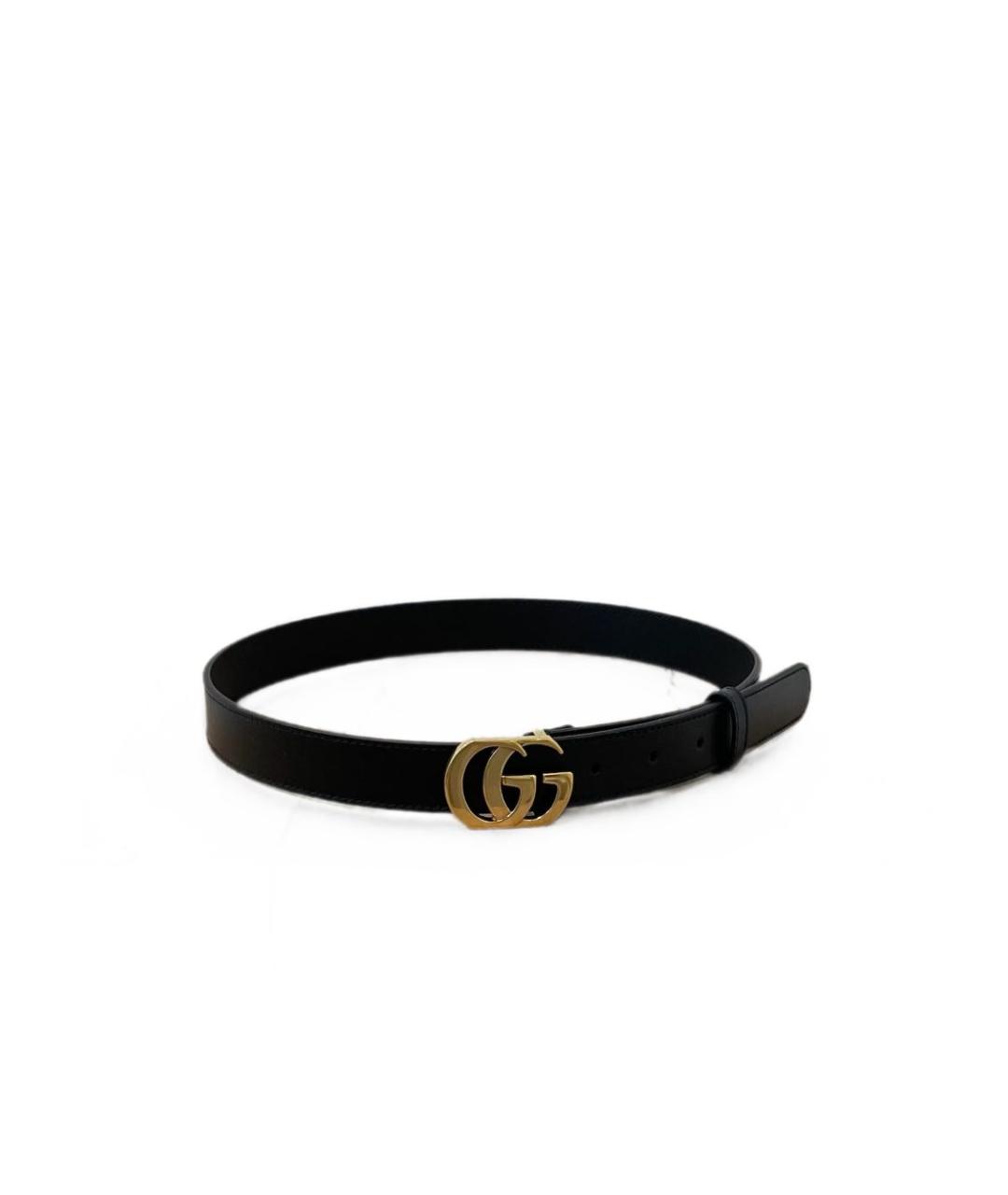 GUCCI Черный кожаный ремень, фото 2
