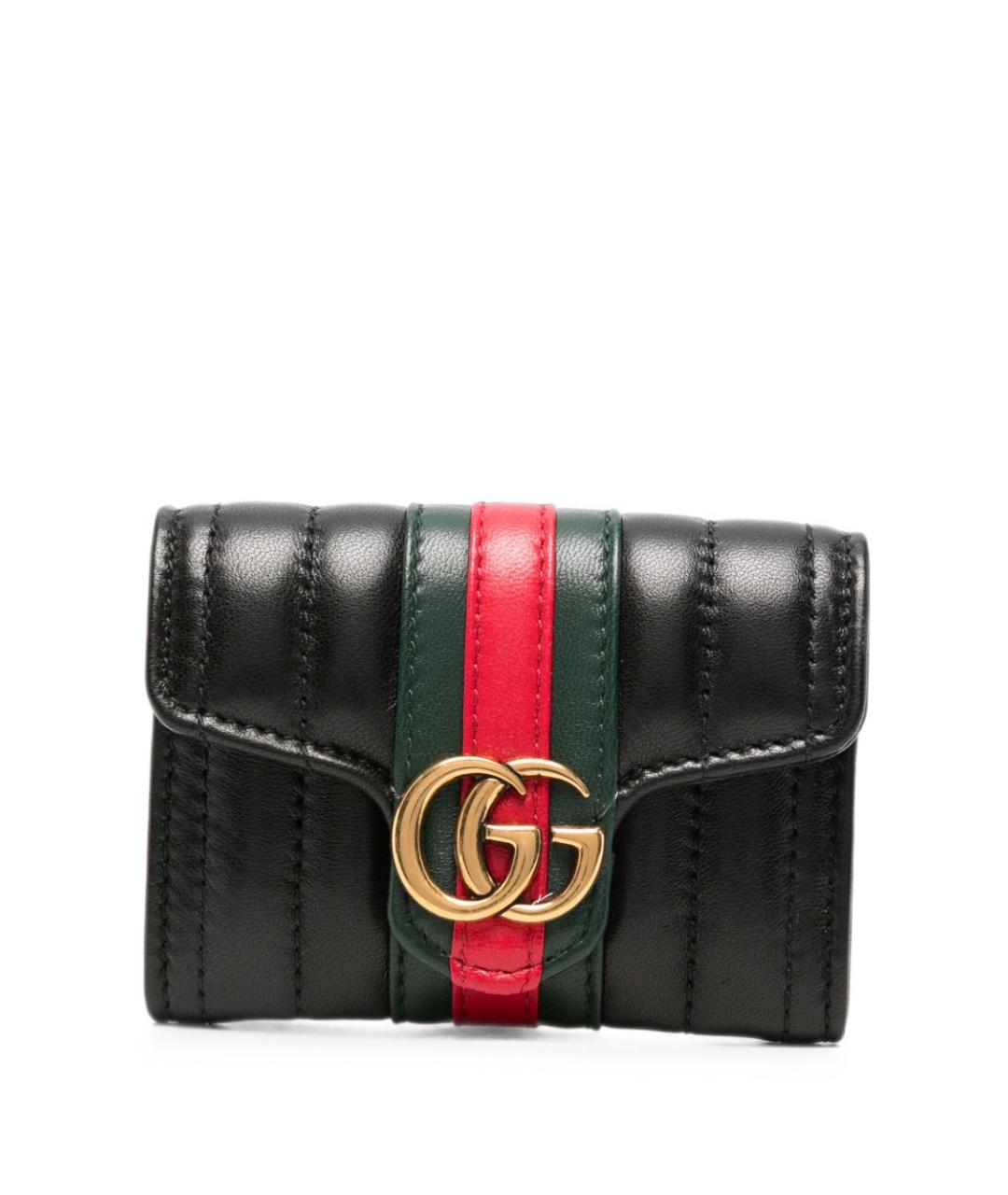 GUCCI Черный кожаный кошелек, фото 1