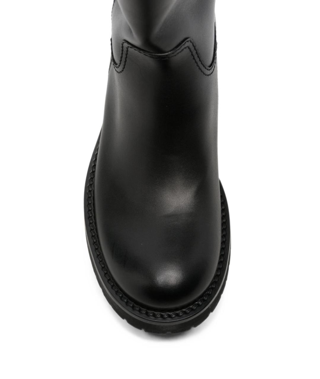 GUCCI Черные кожаные сапоги, фото 4