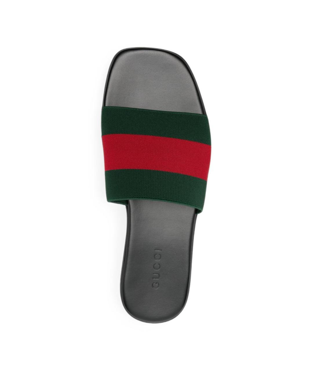 GUCCI Мульти текстильные шлепанцы, фото 4