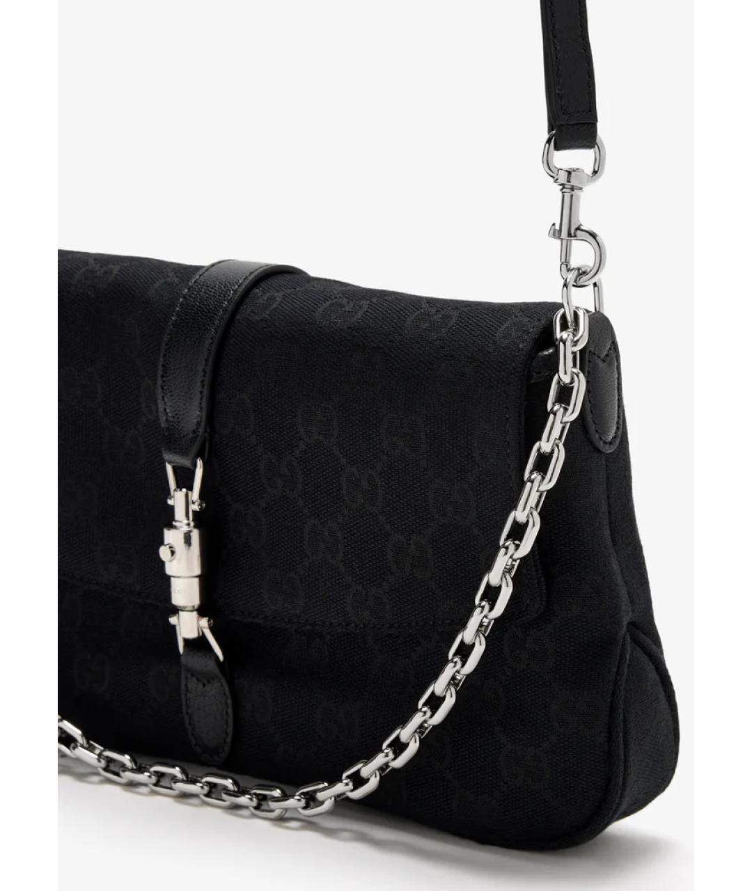GUCCI Черная тканевая сумка через плечо, фото 2
