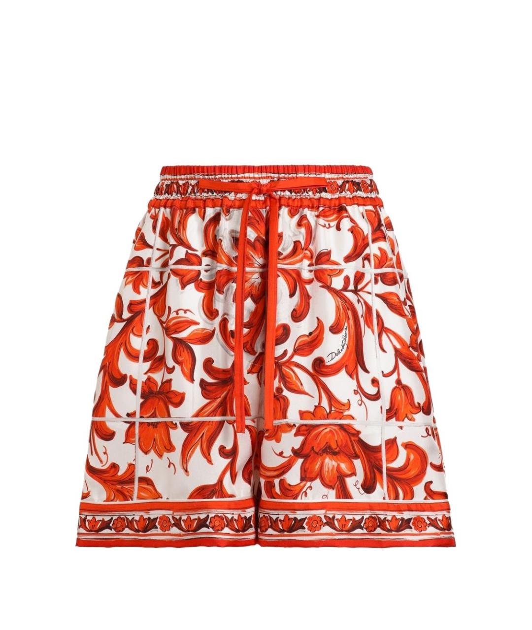 DOLCE&GABBANA Оранжевые шелковые шорты, фото 1