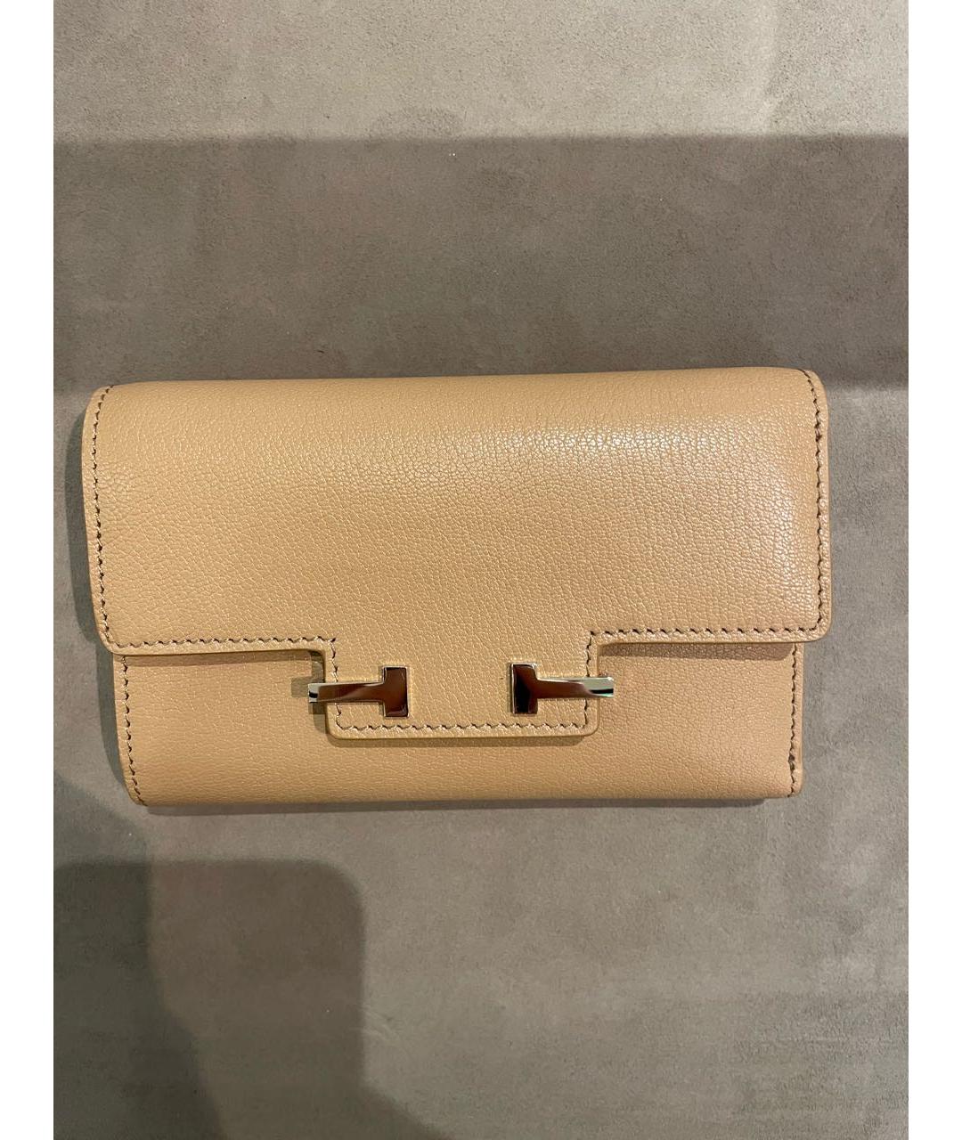 TOM FORD Бежевый кожаный кошелек, фото 4