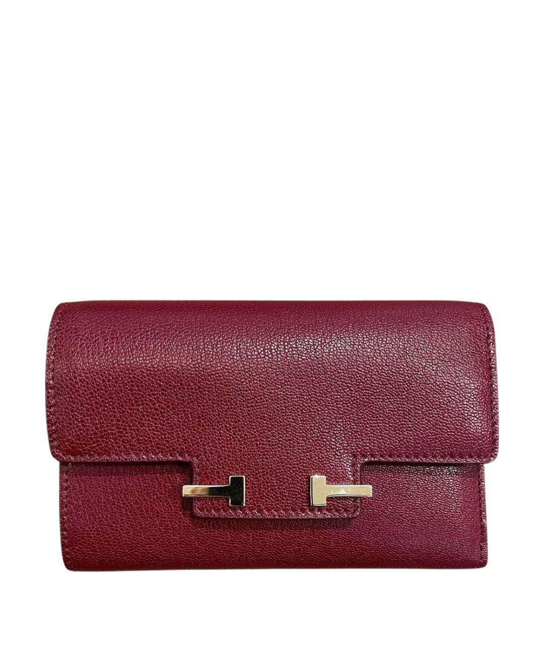 TOM FORD Бордовый кожаный кошелек, фото 1