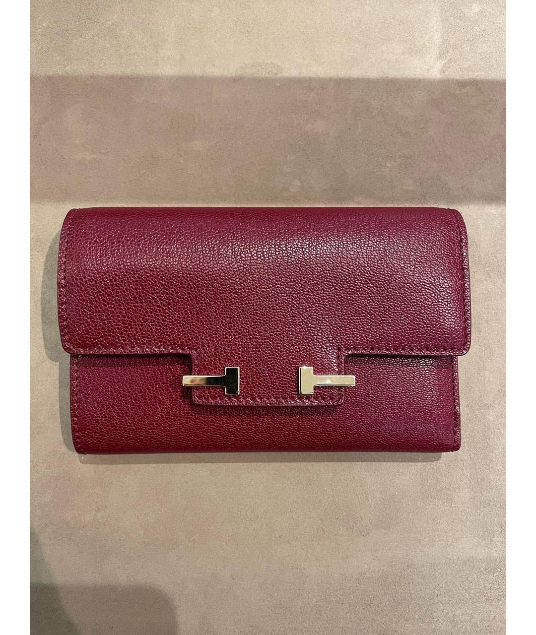 TOM FORD Бордовый кожаный кошелек, фото 5