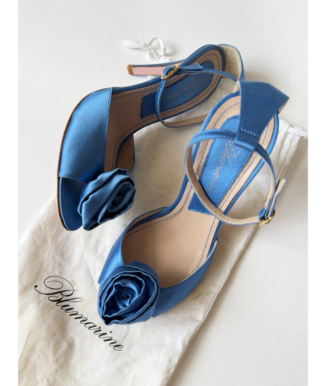 BLUMARINE Голубые босоножки, фото 5