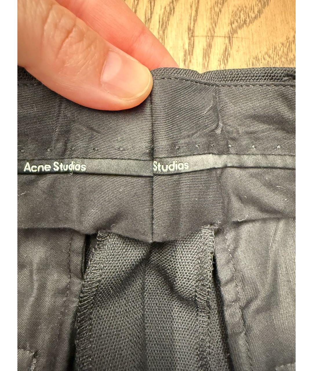 ACNE STUDIOS Черные шерстяные шорты, фото 6