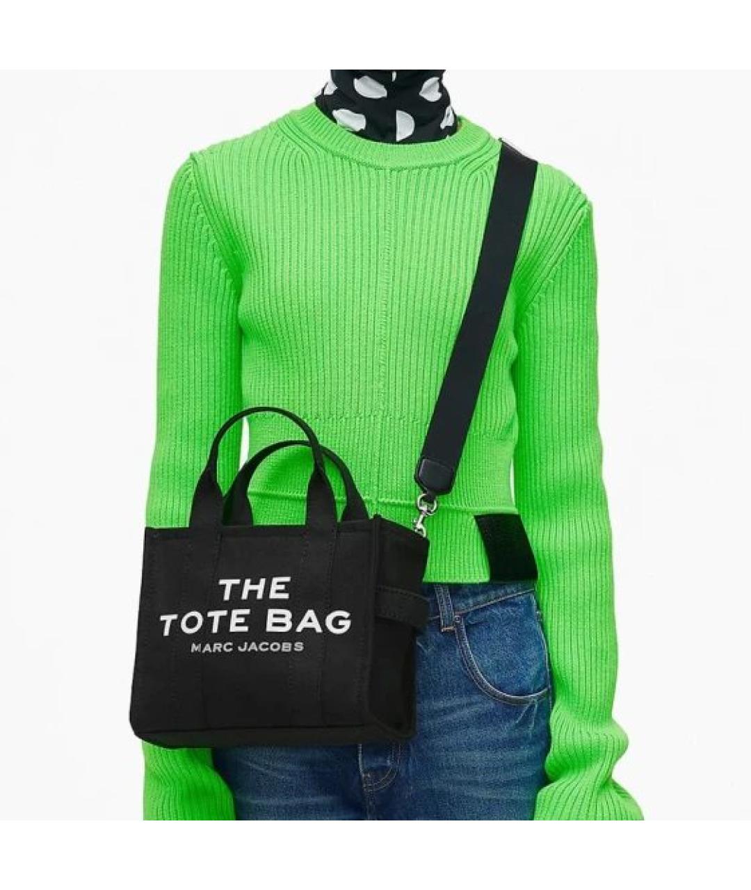 MARC JACOBS Черная тканевая сумка тоут, фото 6