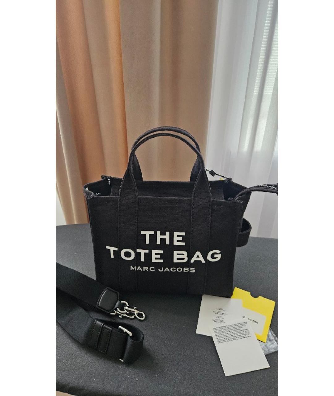 MARC JACOBS Черная тканевая сумка тоут, фото 2