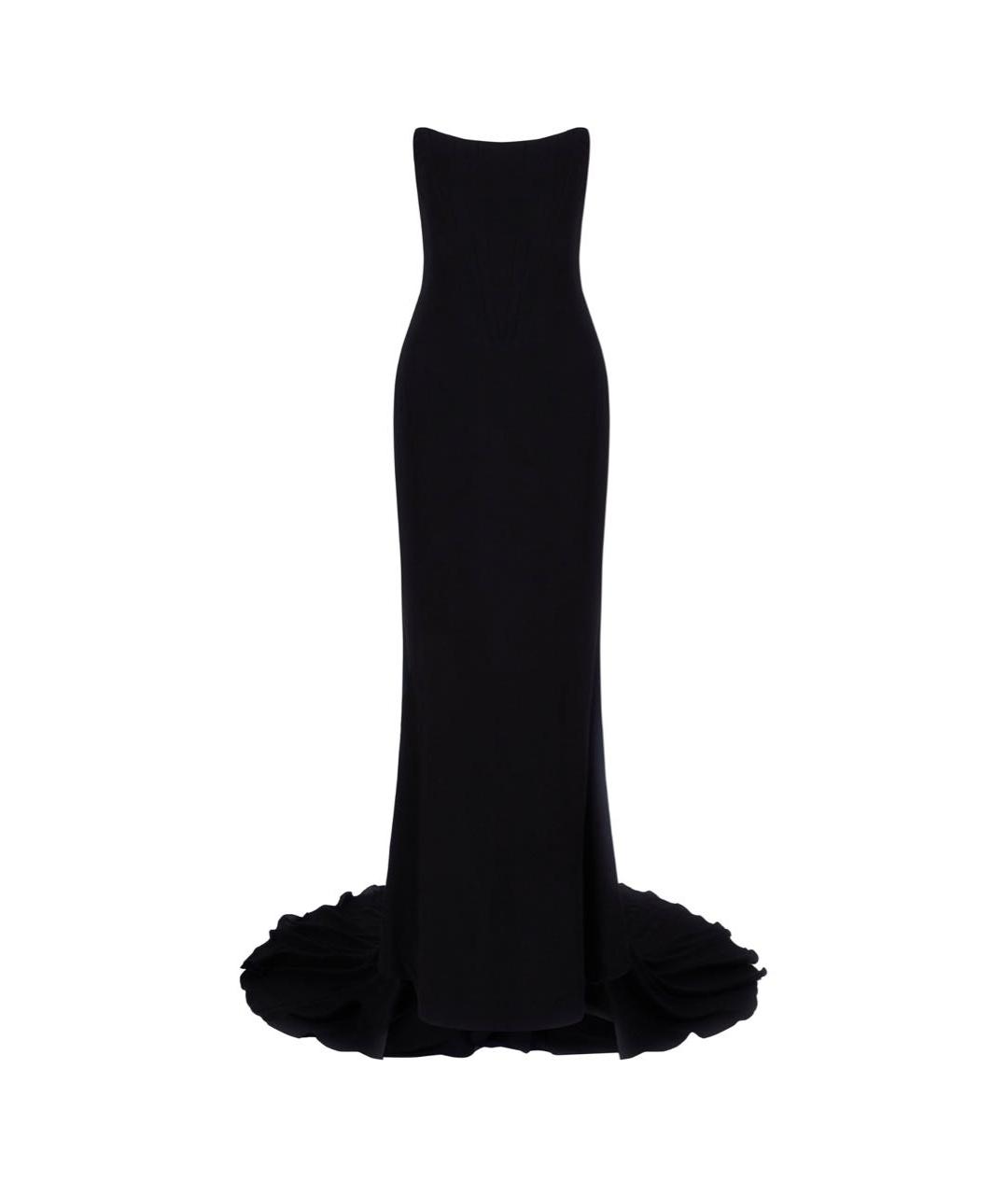 GIUSEPPE DI MORABITO Черное вискозное вечернее платье, фото 1