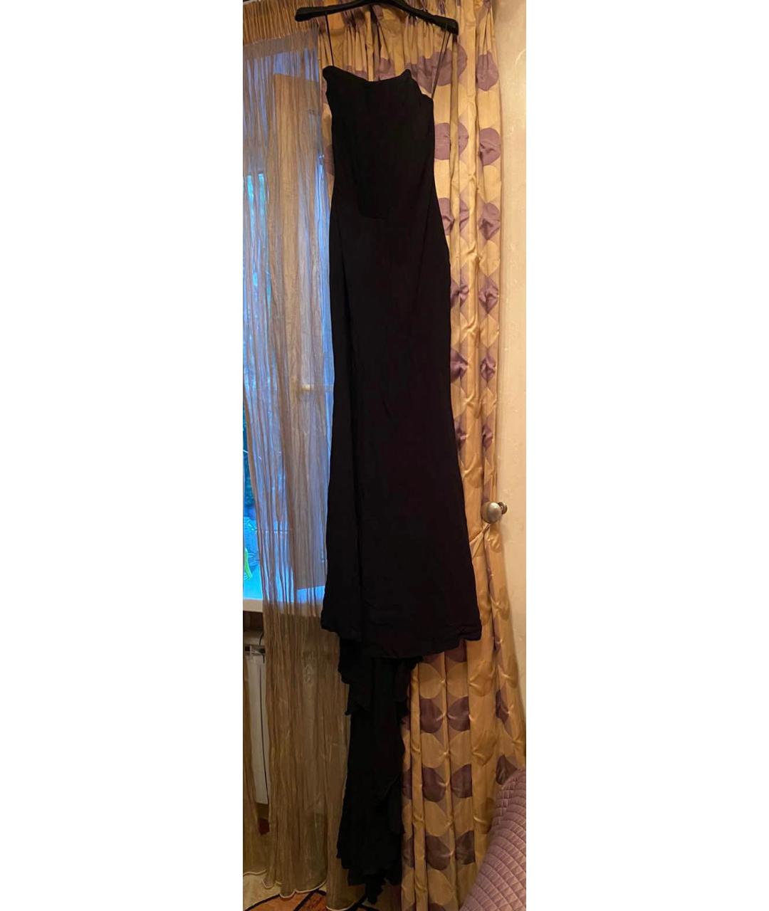 GIUSEPPE DI MORABITO Черное вискозное вечернее платье, фото 6