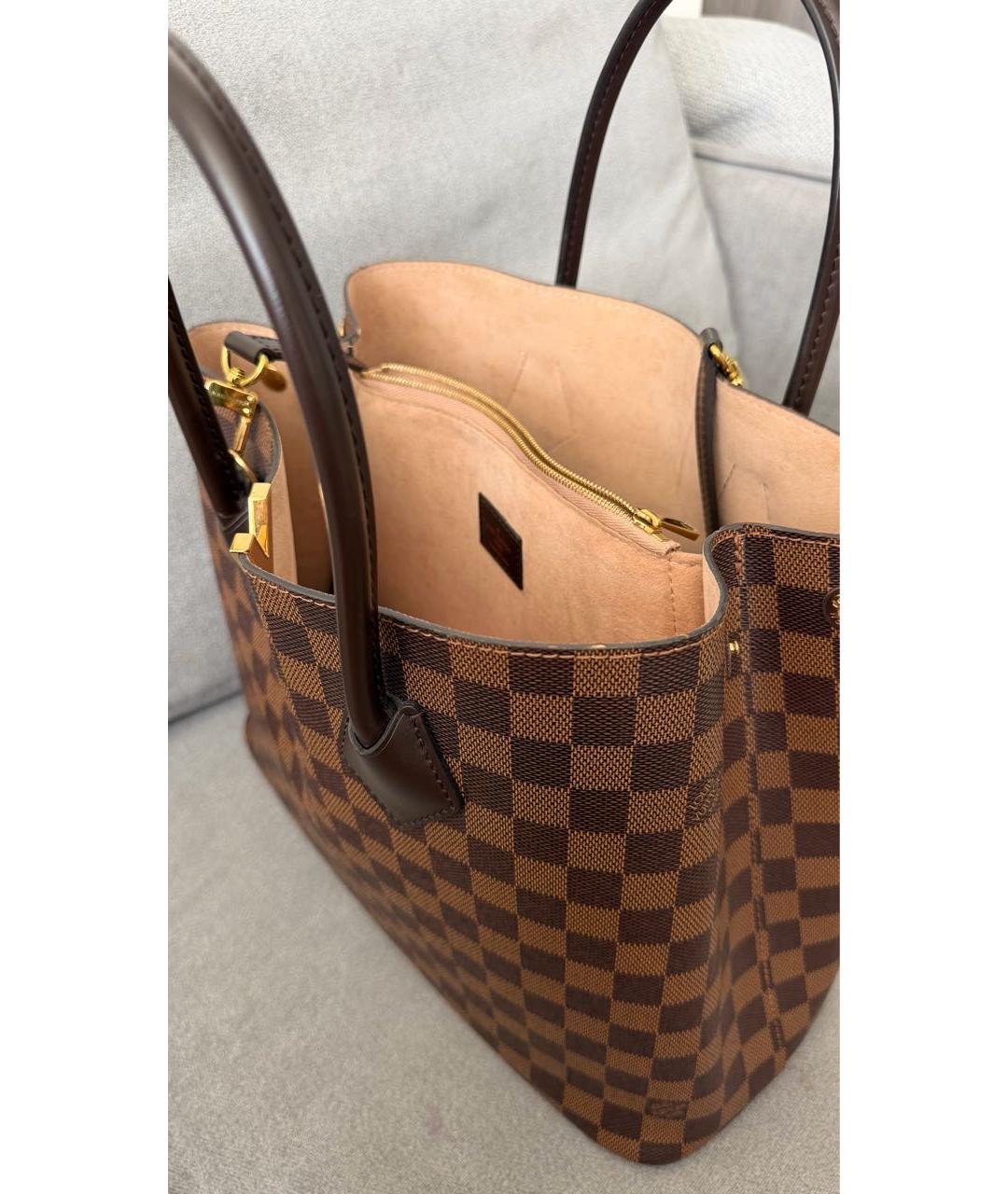 LOUIS VUITTON Коричневая сумка тоут из канвы, фото 4