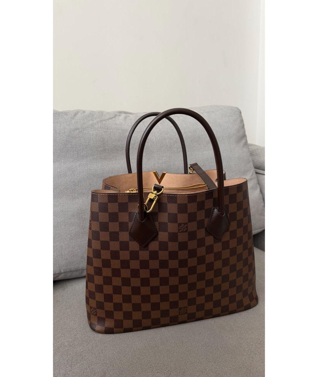 LOUIS VUITTON Коричневая сумка тоут из канвы, фото 2