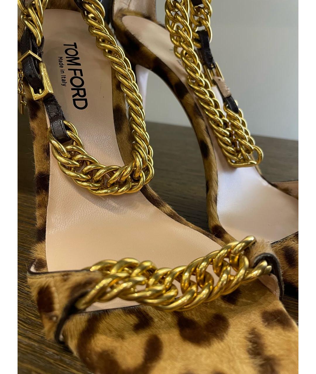 TOM FORD Коричневые босоножки, фото 4