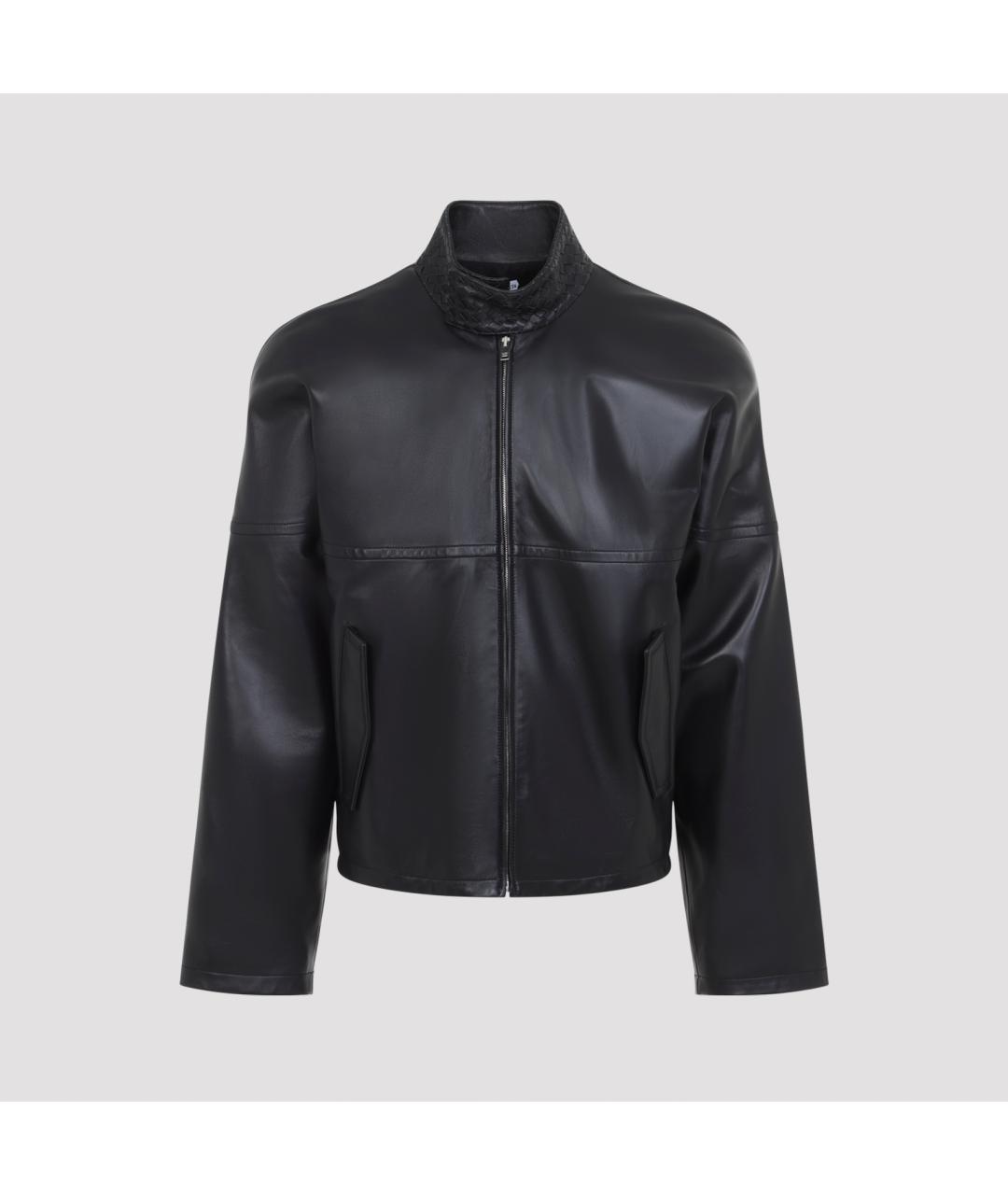 BOTTEGA VENETA Черная кожаная куртка, фото 2