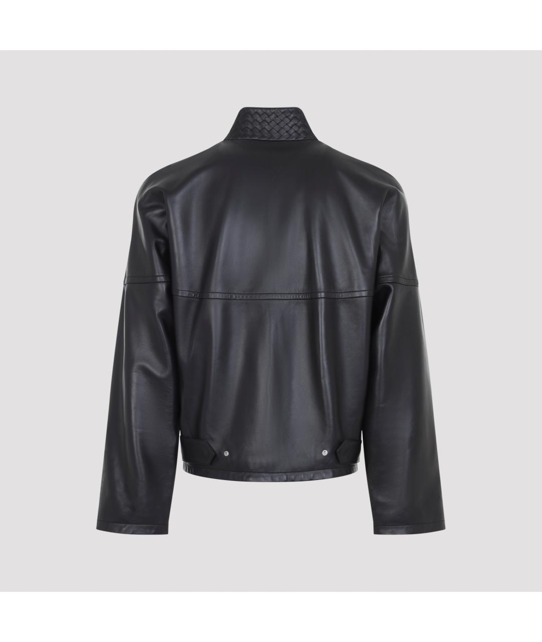 BOTTEGA VENETA Черная кожаная куртка, фото 4