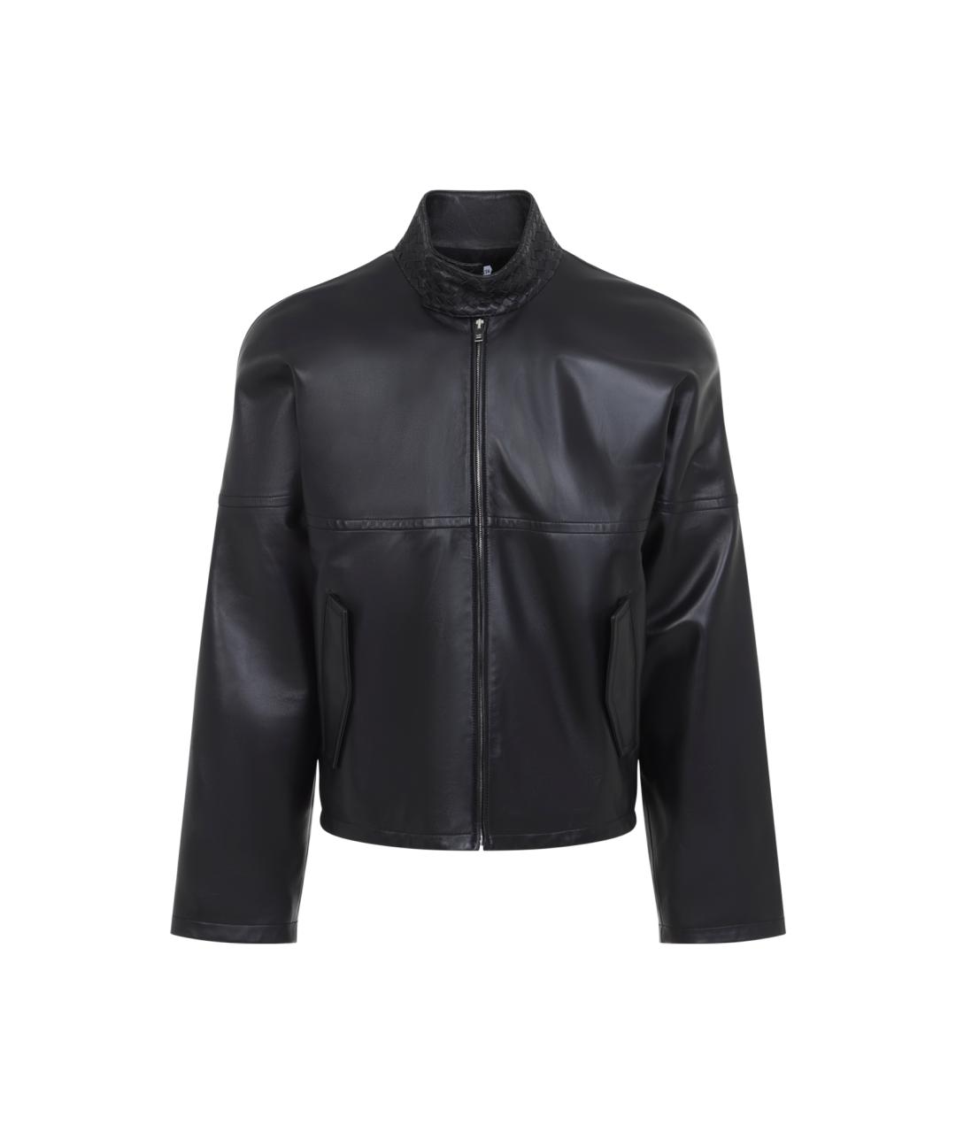 BOTTEGA VENETA Черная кожаная куртка, фото 1