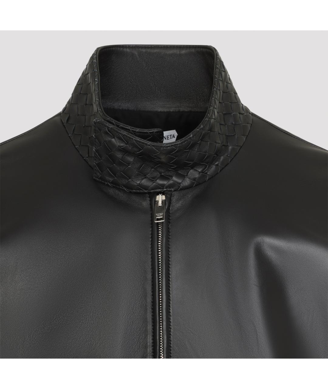 BOTTEGA VENETA Черная кожаная куртка, фото 5