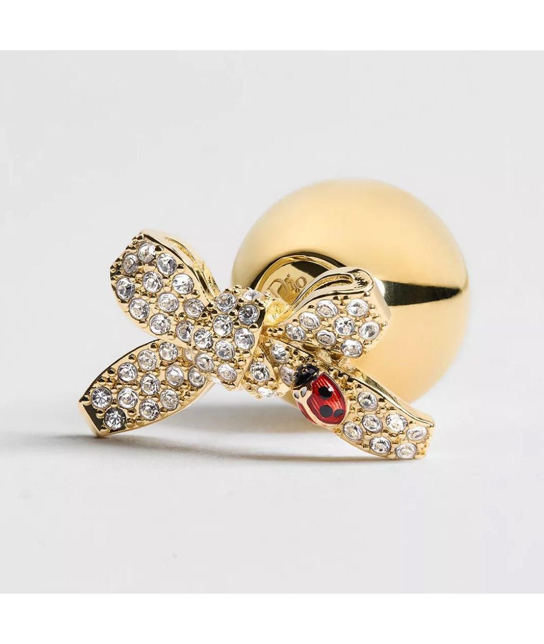 CHRISTIAN DIOR Золотые металлические серьги, фото 4