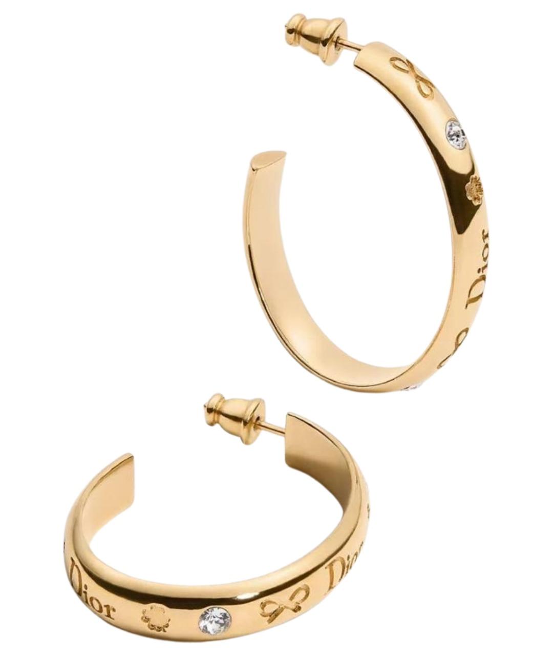 CHRISTIAN DIOR Золотые металлические серьги, фото 1