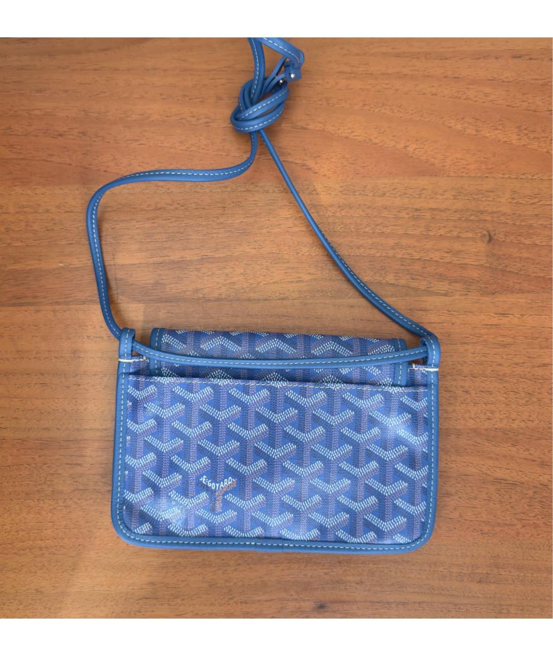 GOYARD Синяя сумка через плечо из канвы, фото 2