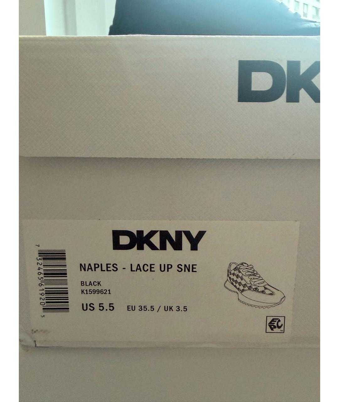 DKNY Черные текстильные кроссовки, фото 6
