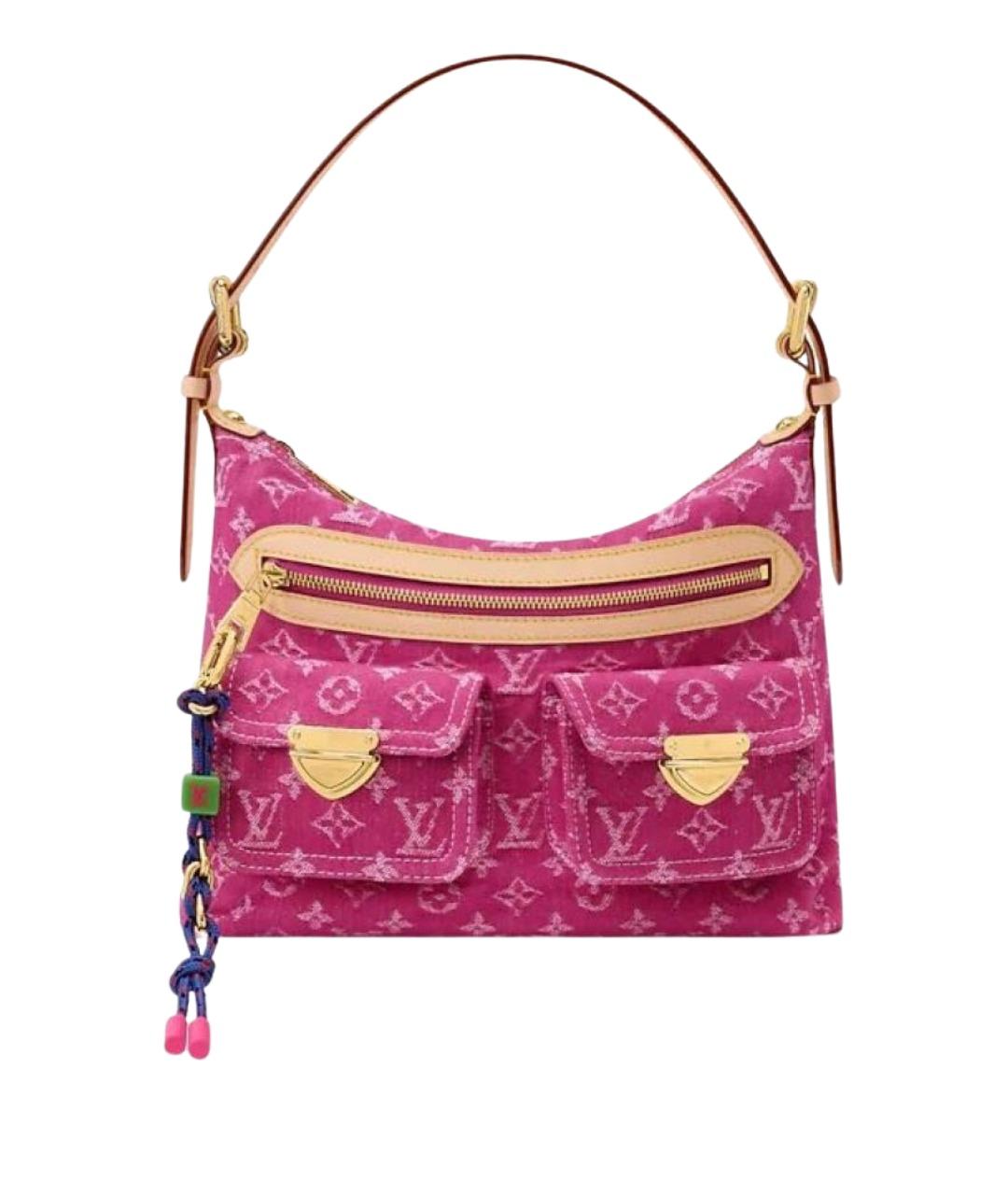 LOUIS VUITTON Розовая деним сумка тоут, фото 1