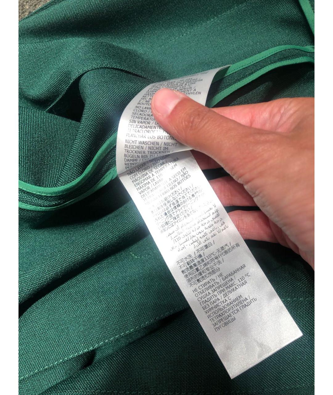 GUCCI Зеленая шерстяная юбка миди, фото 5