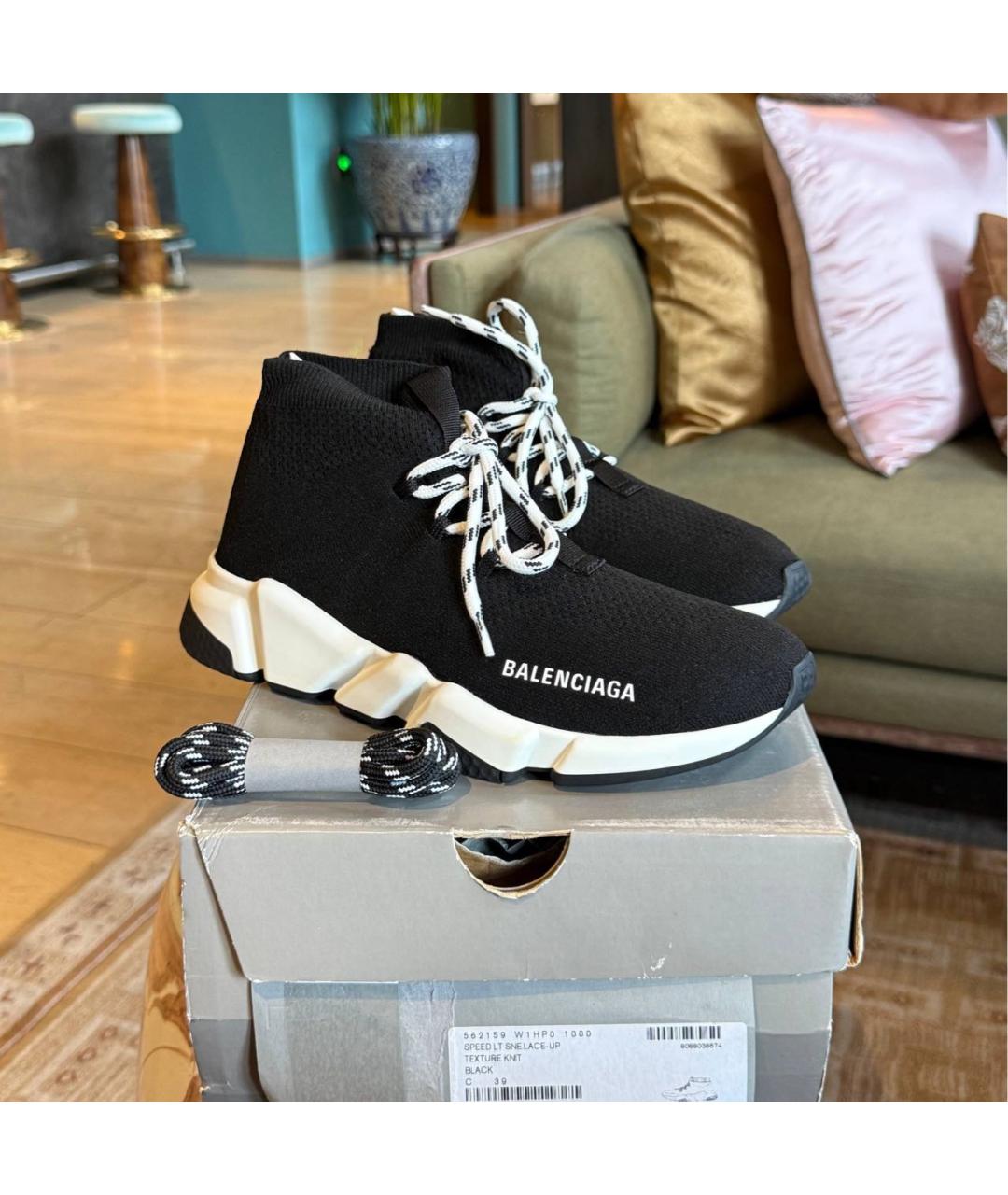 BALENCIAGA Черные текстильные кроссовки, фото 5