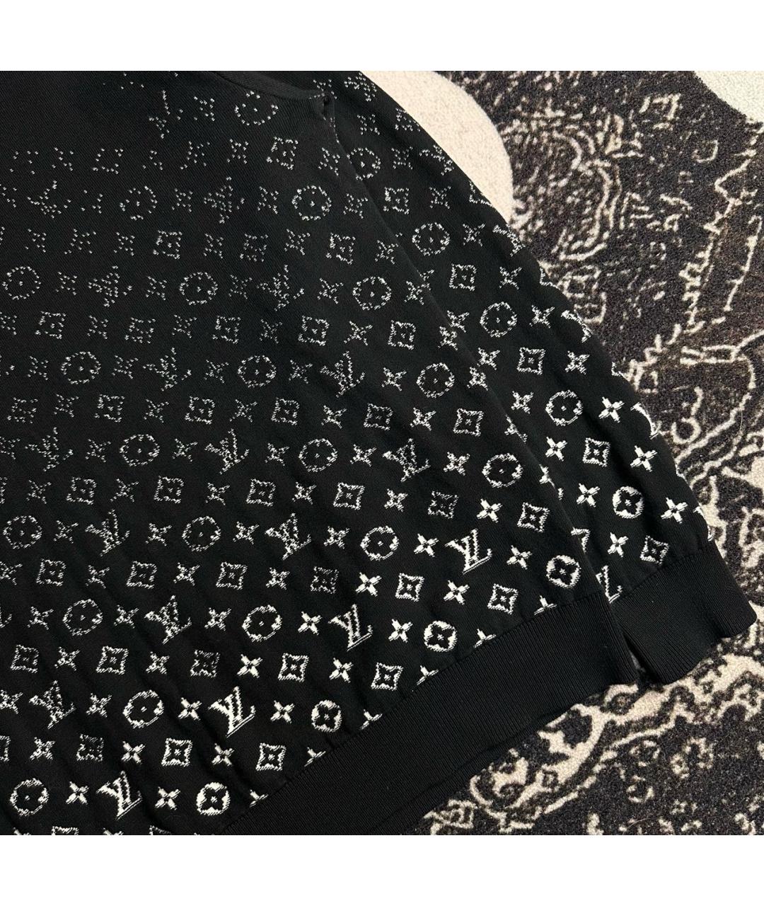 LOUIS VUITTON Черный хлопковый джемпер / свитер, фото 4