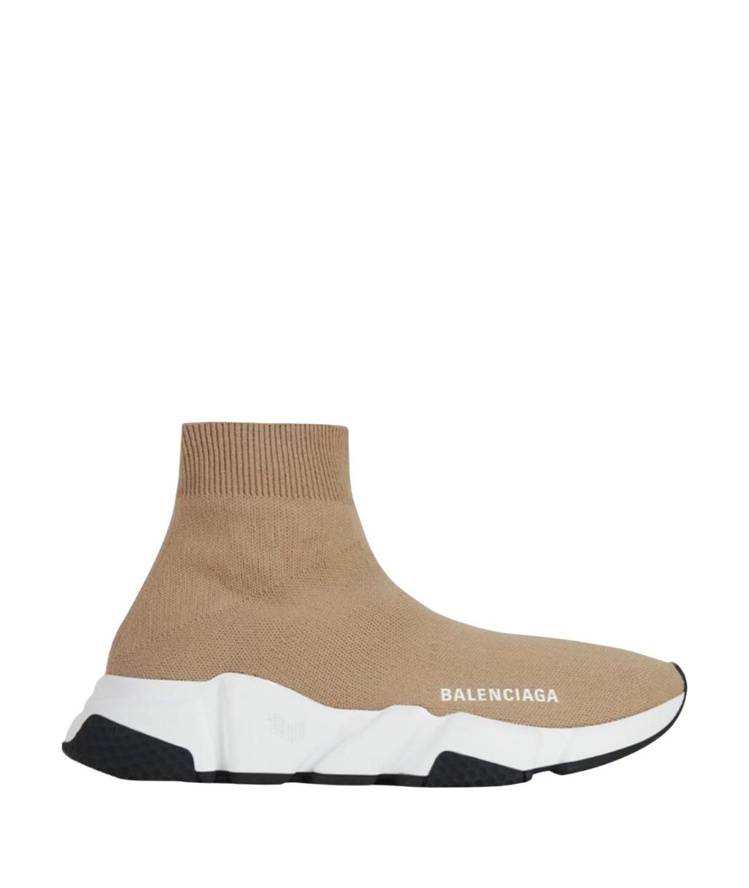 BALENCIAGA Бежевые текстильные кроссовки, фото 1