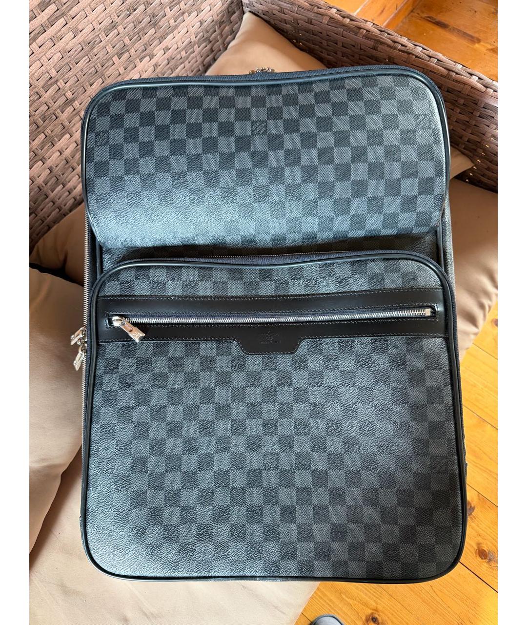 LOUIS VUITTON Серый чемодан из канвы, фото 2