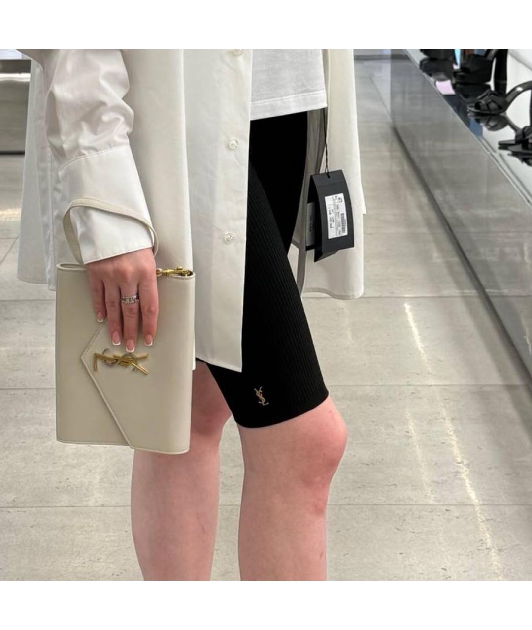 SAINT LAURENT Черные вискозные шорты, фото 6