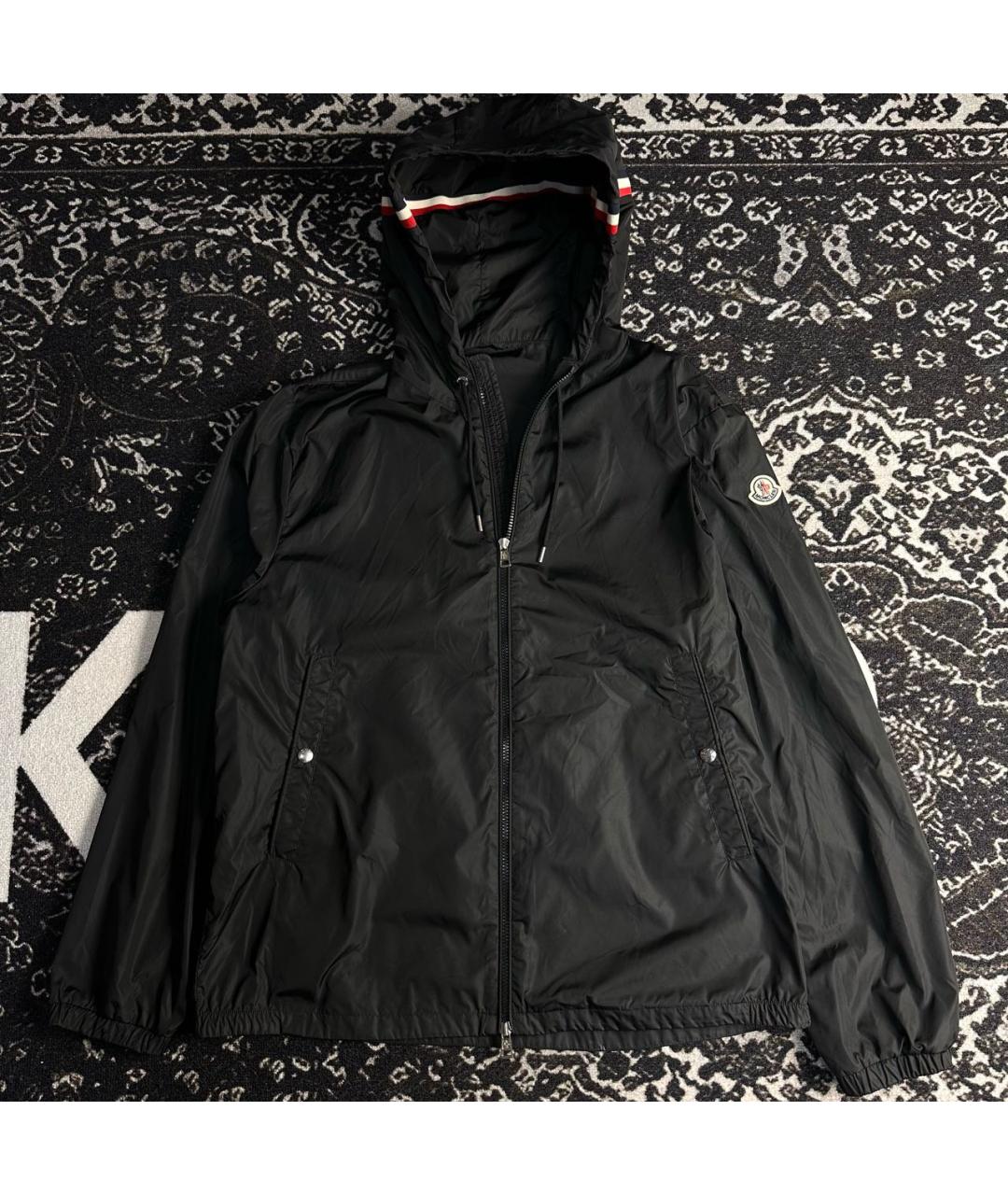 MONCLER Черная полиэстеровая куртка, фото 5