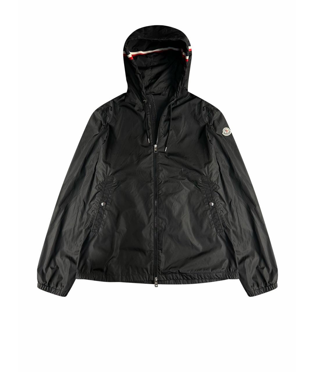MONCLER Черная полиэстеровая куртка, фото 1