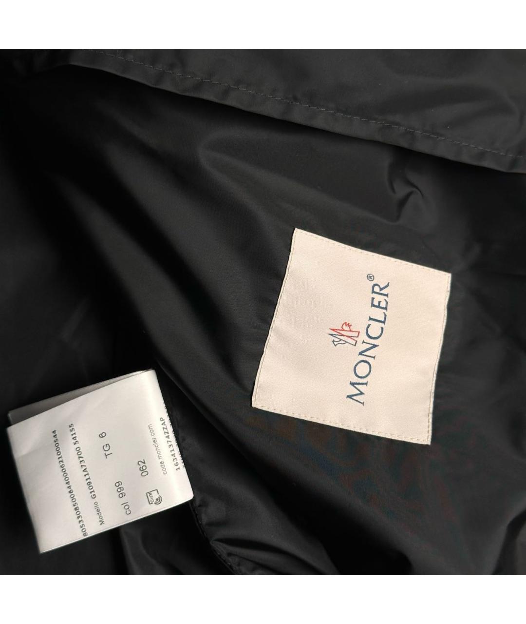 MONCLER Черная полиэстеровая куртка, фото 4