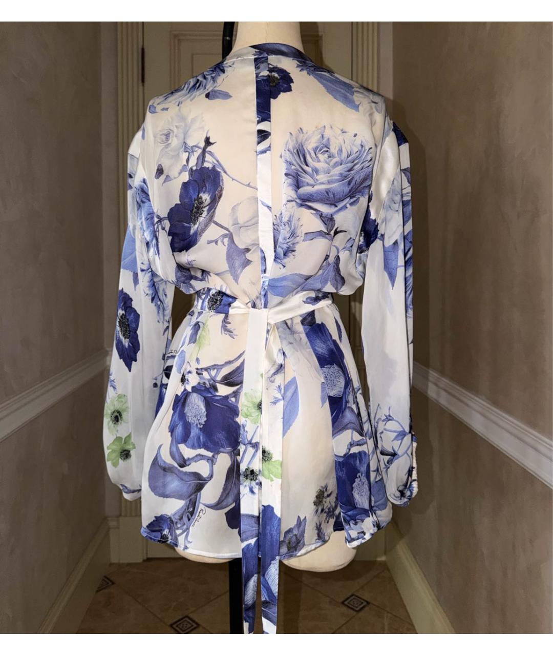 ROBERTO CAVALLI Белая шелковая блузы, фото 2