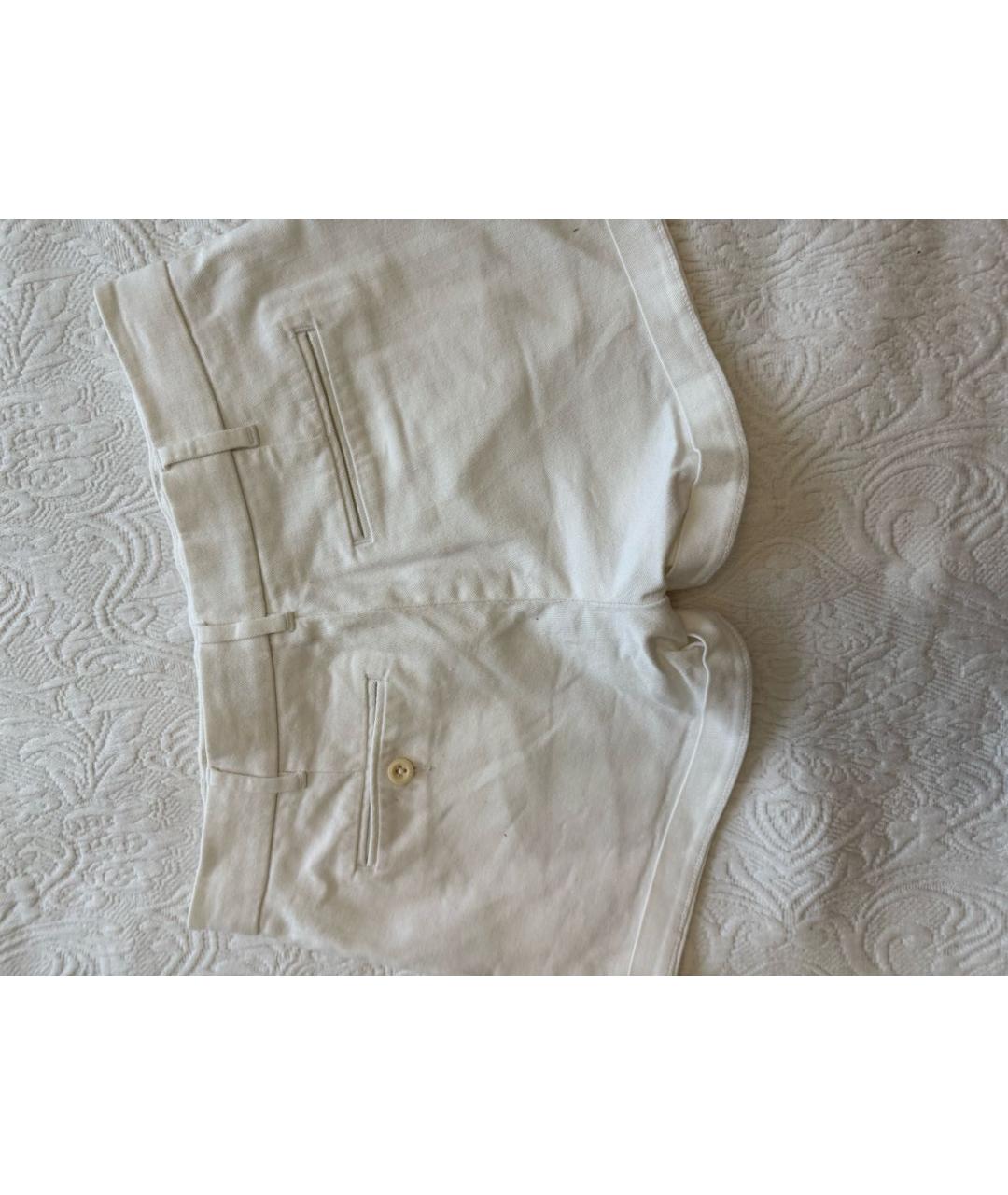 RALPH LAUREN Белые хлопковые шорты, фото 2
