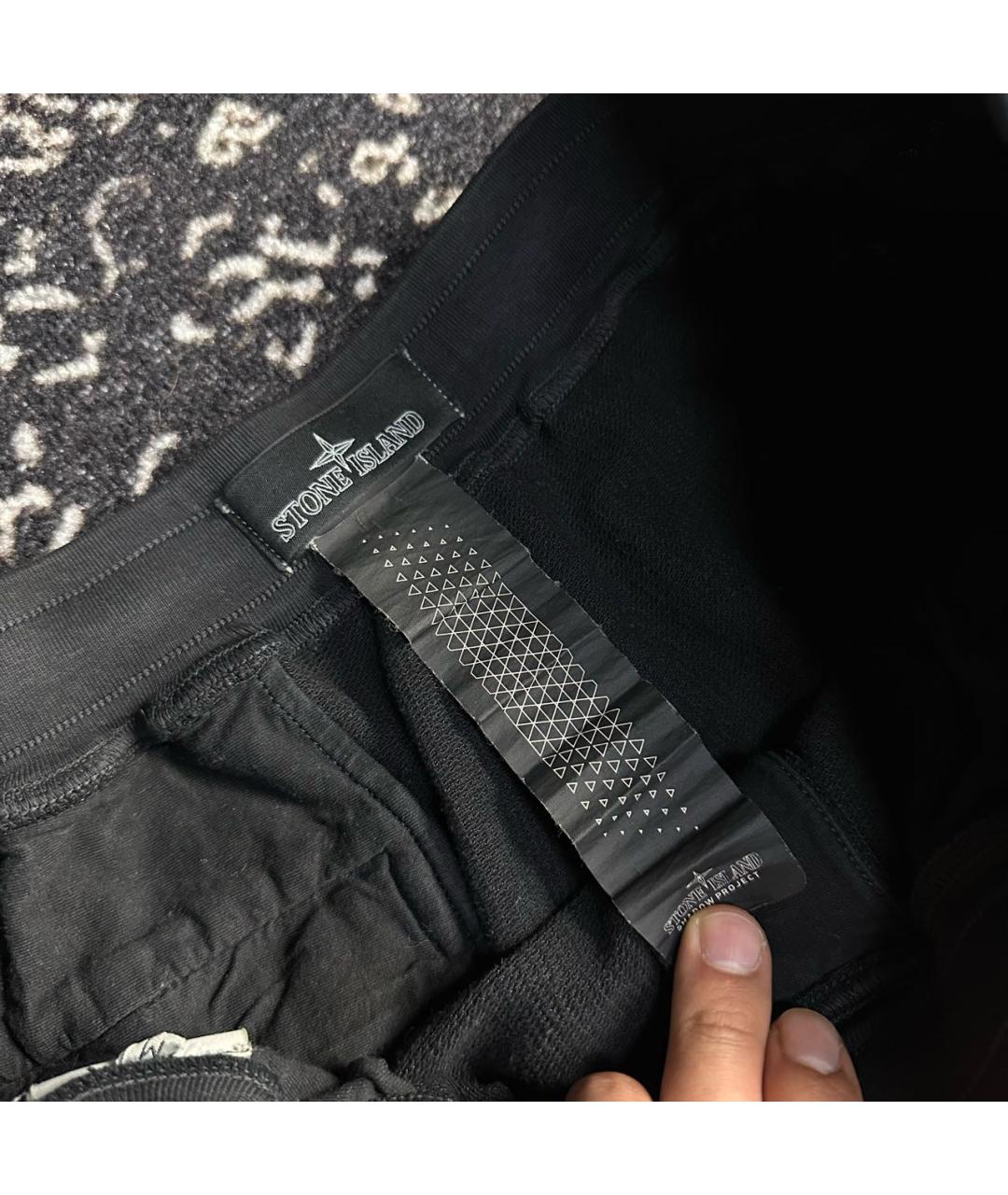 STONE ISLAND SHADOW PROJECT Черные хлопковые повседневные брюки, фото 5