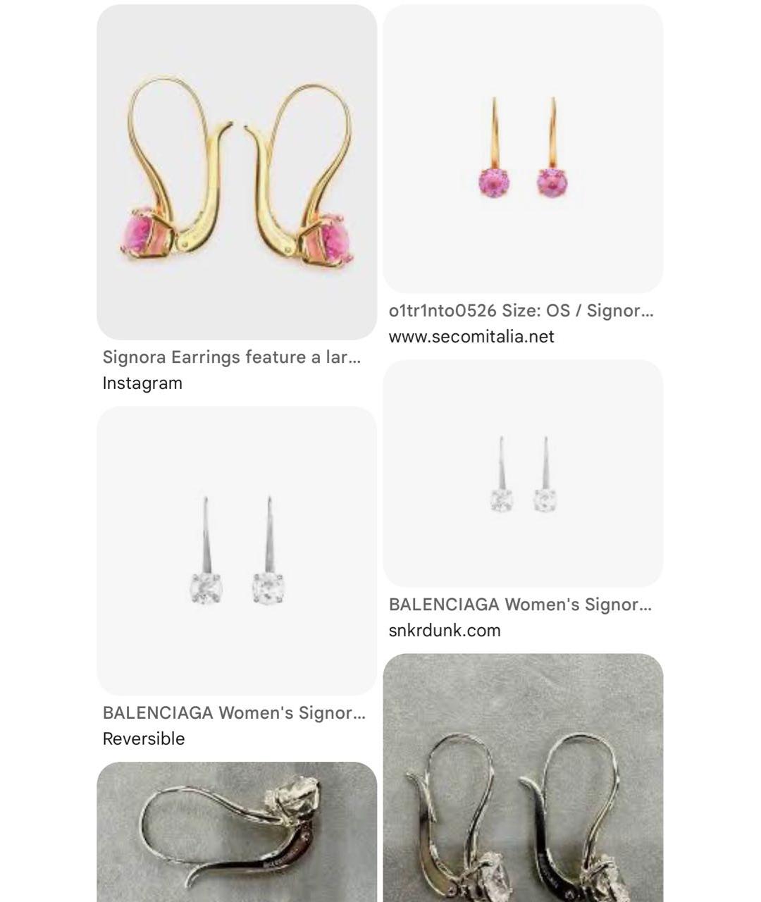 BALENCIAGA Серебряные серьги, фото 6